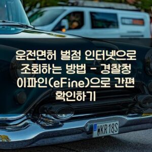 운전면허 벌점 인터넷으로 조회하는 방법 - 경찰청 이파인(eFine)으로 간편 확인하기 운전면허 벌점 인터넷으로 조회하는 방법 - 경찰청 이파인(eFine)으로 간편 확인하기