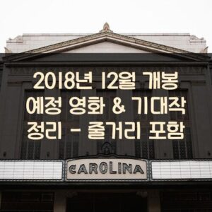 2018년 12월 개봉 예정 영화 & 기대작 정리 - 줄거리 포함 2018년 12월 개봉 예정 영화 & 기대작 정리 - 줄거리 포함